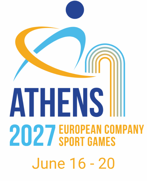 Logo der Europäischen Betriebssportspiele 2027 in Athen
